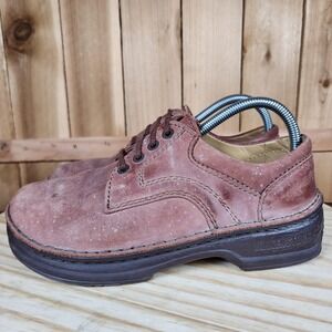 Birkenstock Footprints Shoes‎ Womens Size 7 38 Brown Suede Oxford Derby Casual